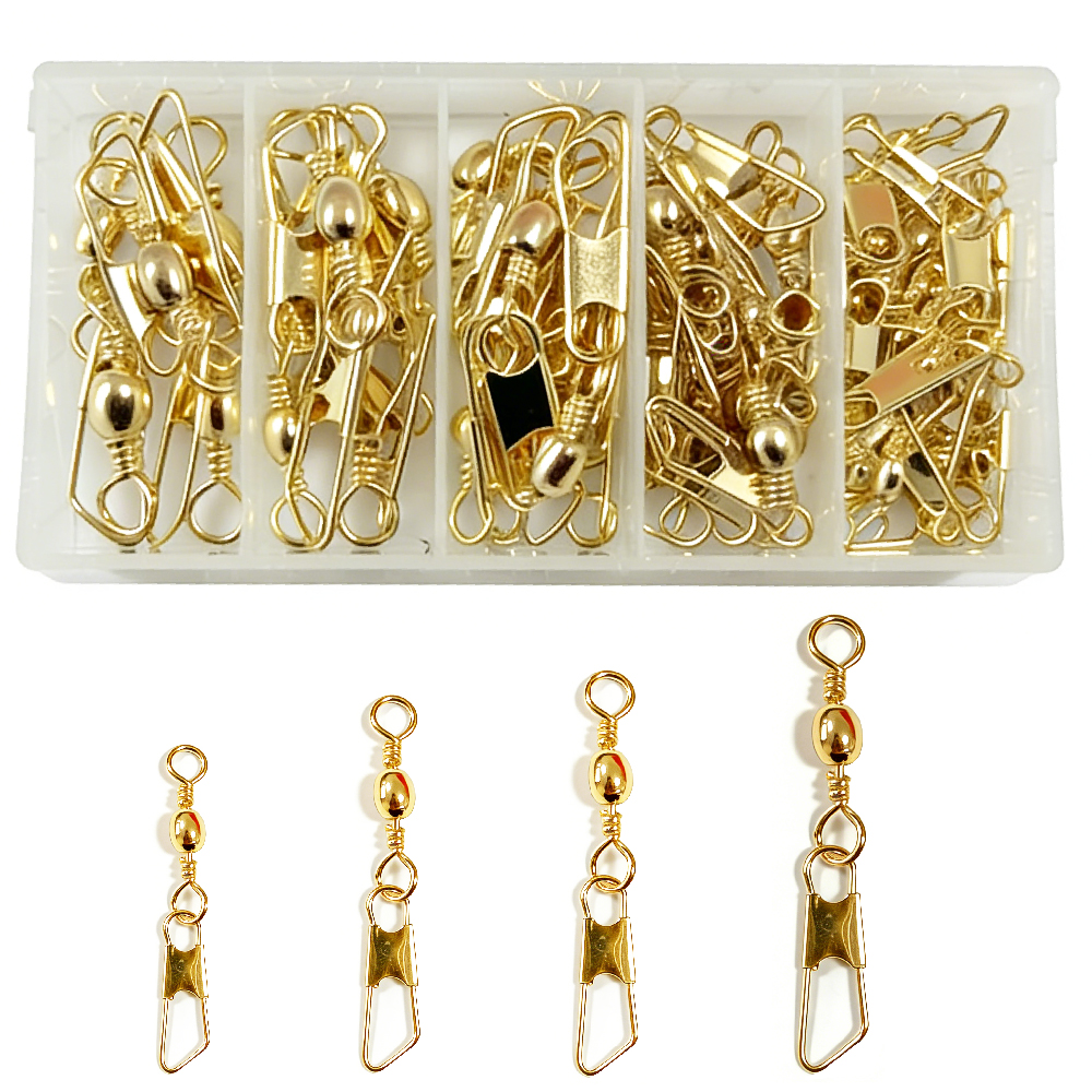 50Pcs Gold Fishing Barrel Swiv - огляд і ціна Fishing Lure Accessories