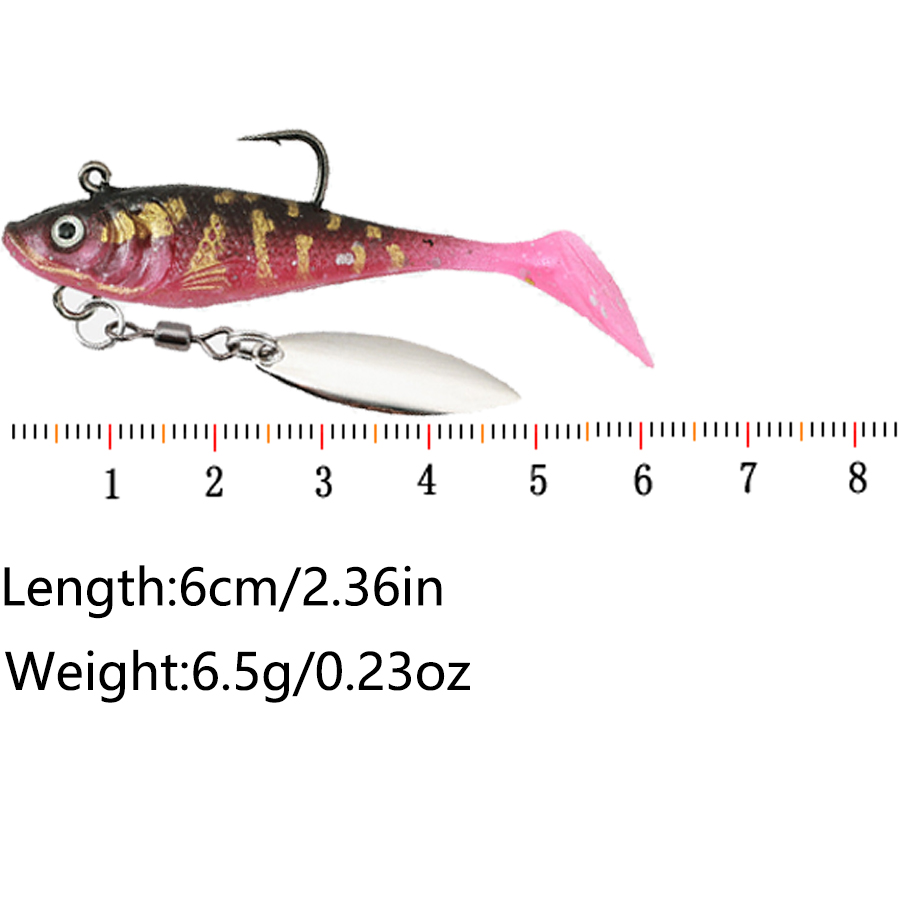 5PCS T-Tail Soft Bait Artifici - огляд і ціна Fishing Lure Spoon