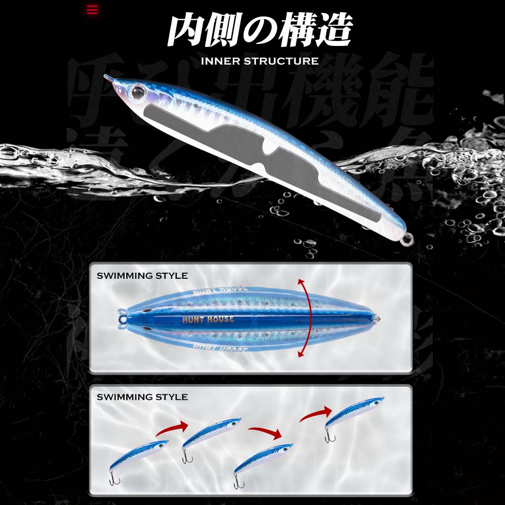 Hunthouse Sinking Pencil Hard  - огляд і ціна Fishing Lure Jerkbait