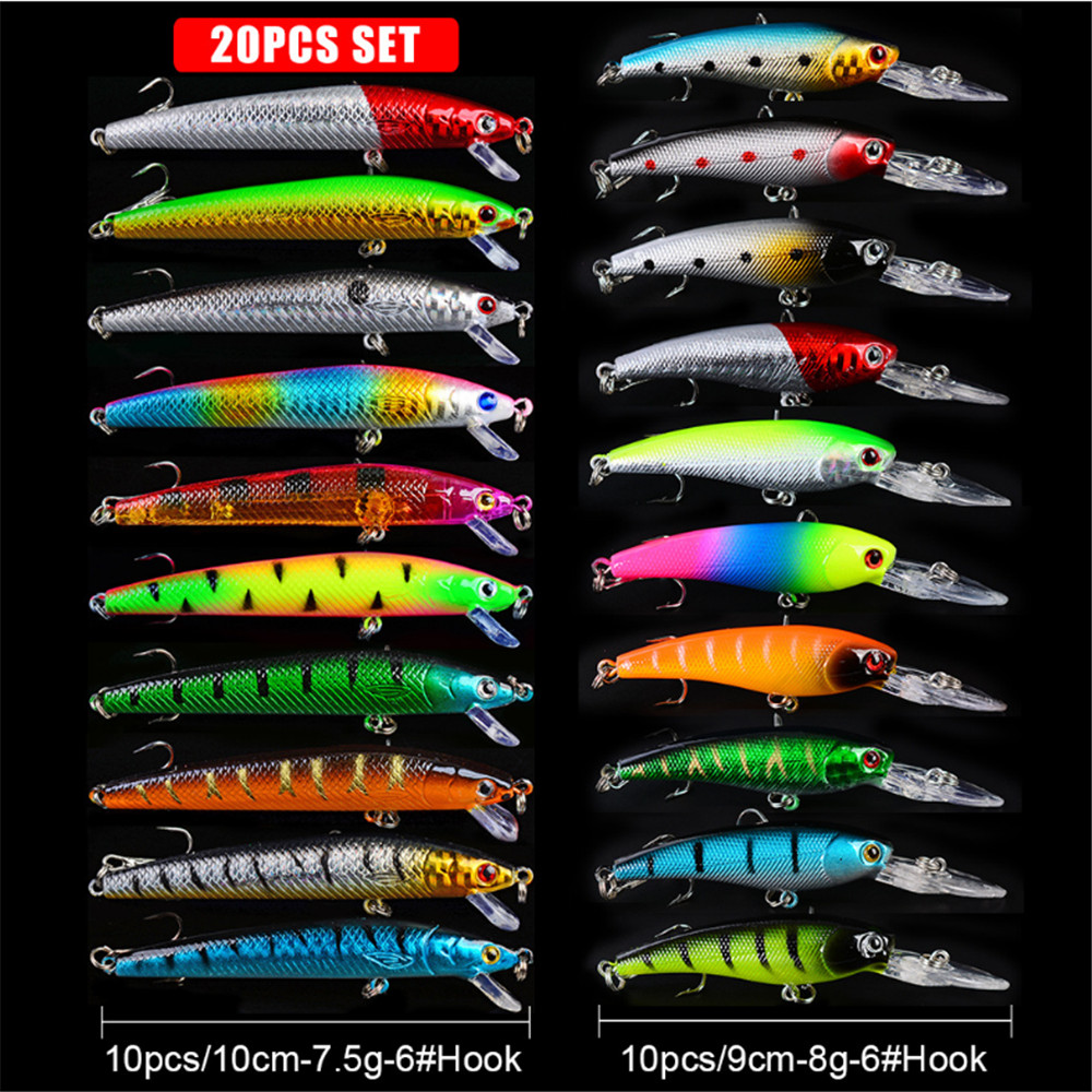 20pcs/lot Minnow Fishing Lures - огляд і ціна Fishing Lure Topwater