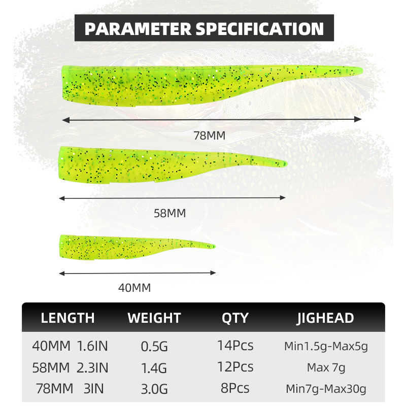 BLUX New Dart Worm Soft Bait 5 - огляд і ціна Fishing Lure Spoon