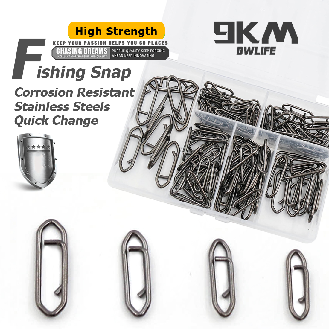 9KM Fishing Snap Kit 110pcs St - огляд і ціна Fishing Lure Kit