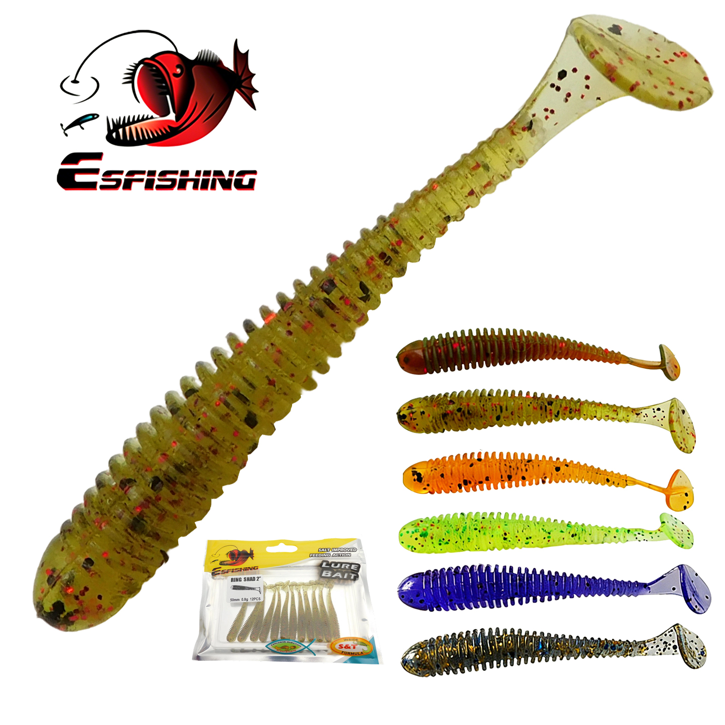 ESFISHING Swing Impact Ring Sh - огляд і ціна Fishing Lure Soft Plastic